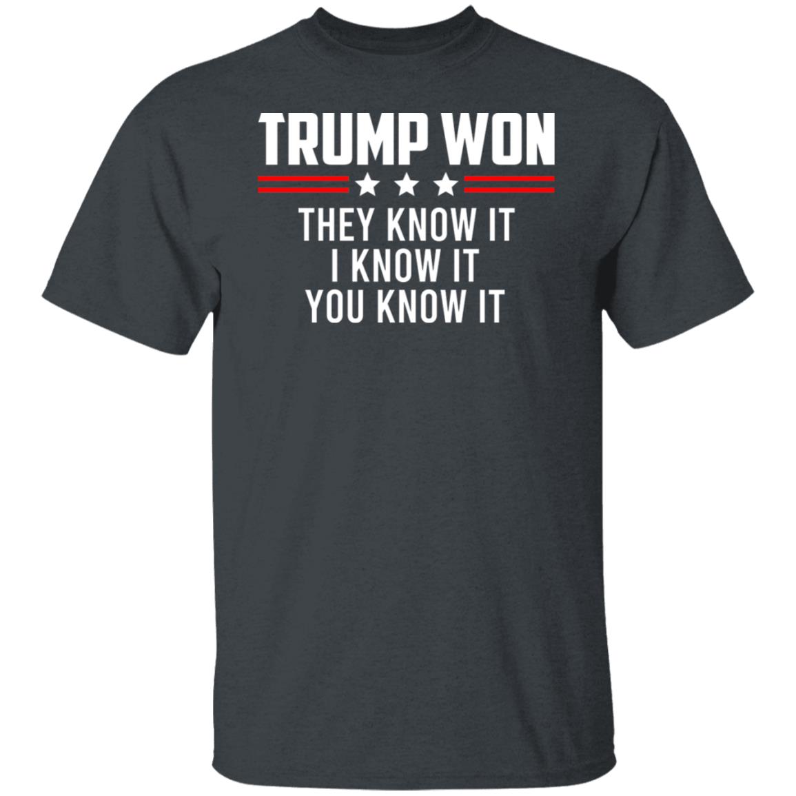 Trump Won They Know It I Know It You Know It Shirt, Hoodie, Tank