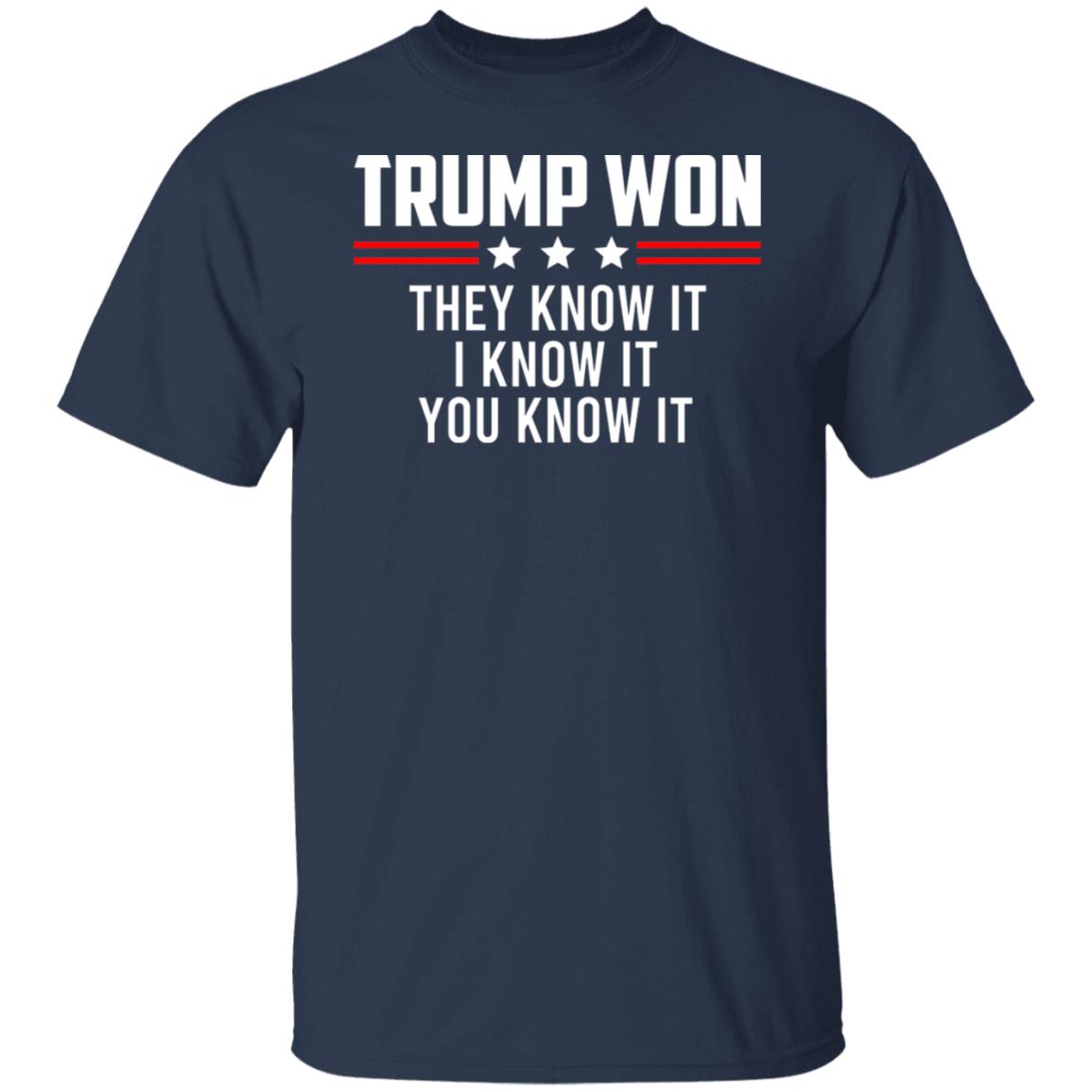 Trump Won They Know It I Know It You Know It Shirt, Hoodie, Tank