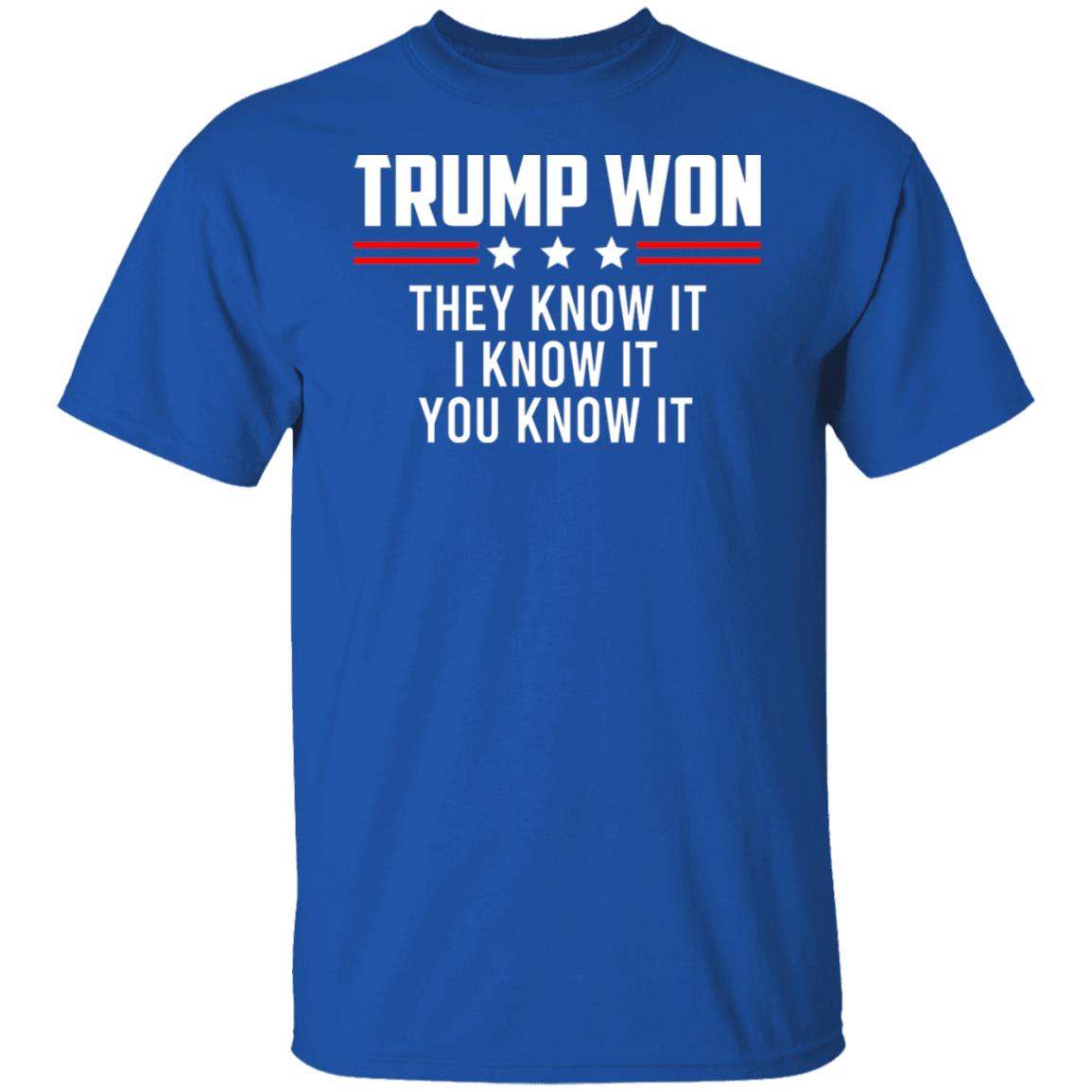 Trump Won They Know It I Know It You Know It Shirt, Hoodie, Tank