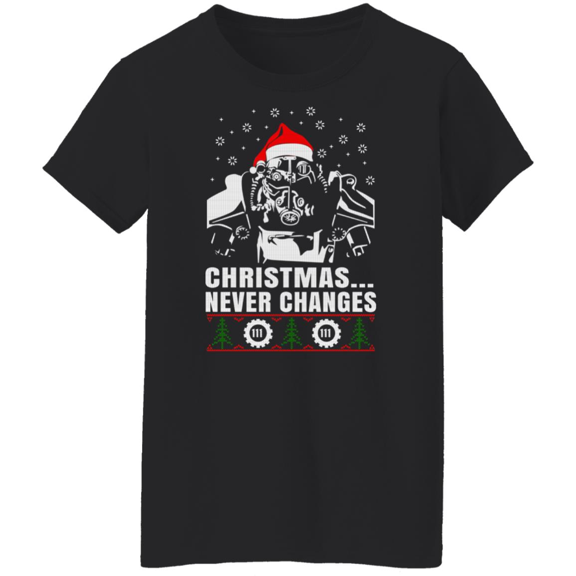 Fallout Power Armor Christmas Never Changes 111 Shirt, Hoodie, Tank