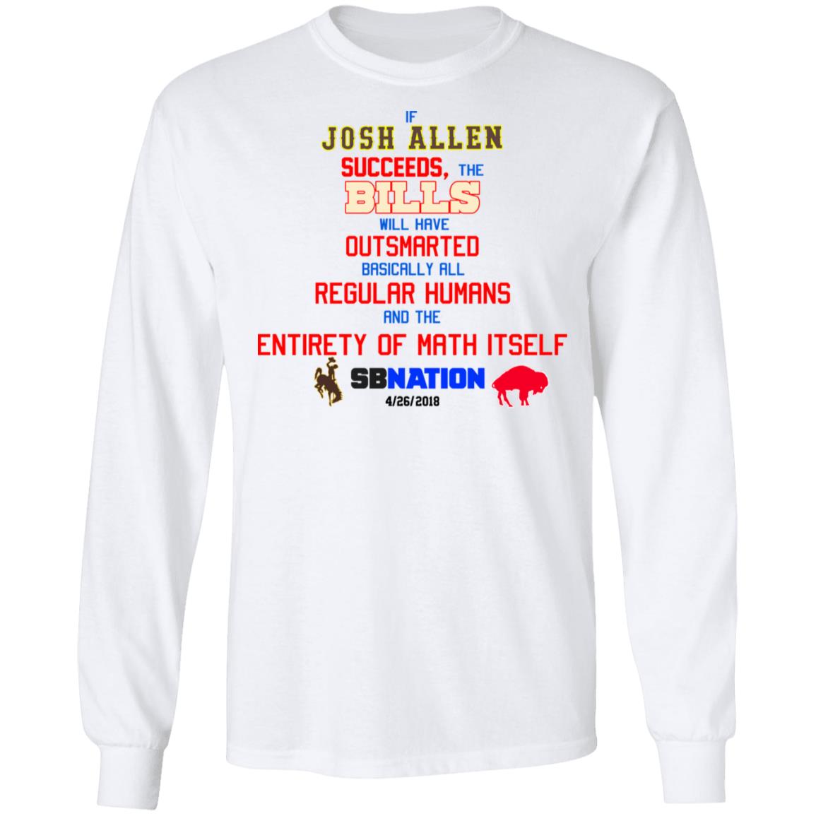 If Josh Allen Succeeds The Bills Will Here Outsmarted Basically All Regular Humans And The Entirety Of Math Itself Nation Shirt, Hoodie, Tank