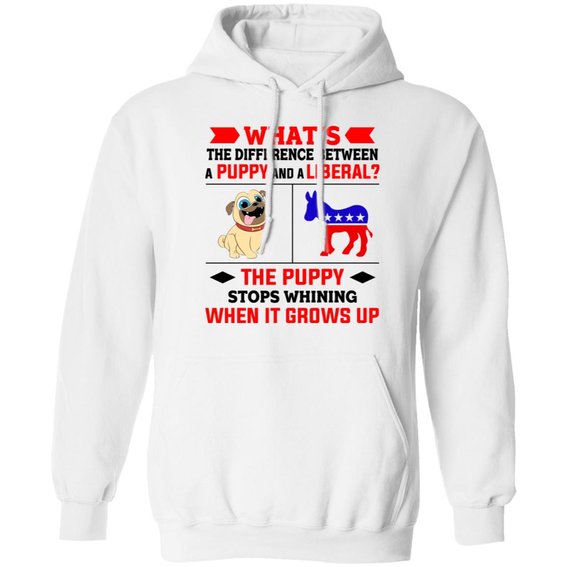What’s The Difference Between A Puppy And A Liberal The Puppy Stops Whining When It Grows Up Shirt, Hoodie, Tank