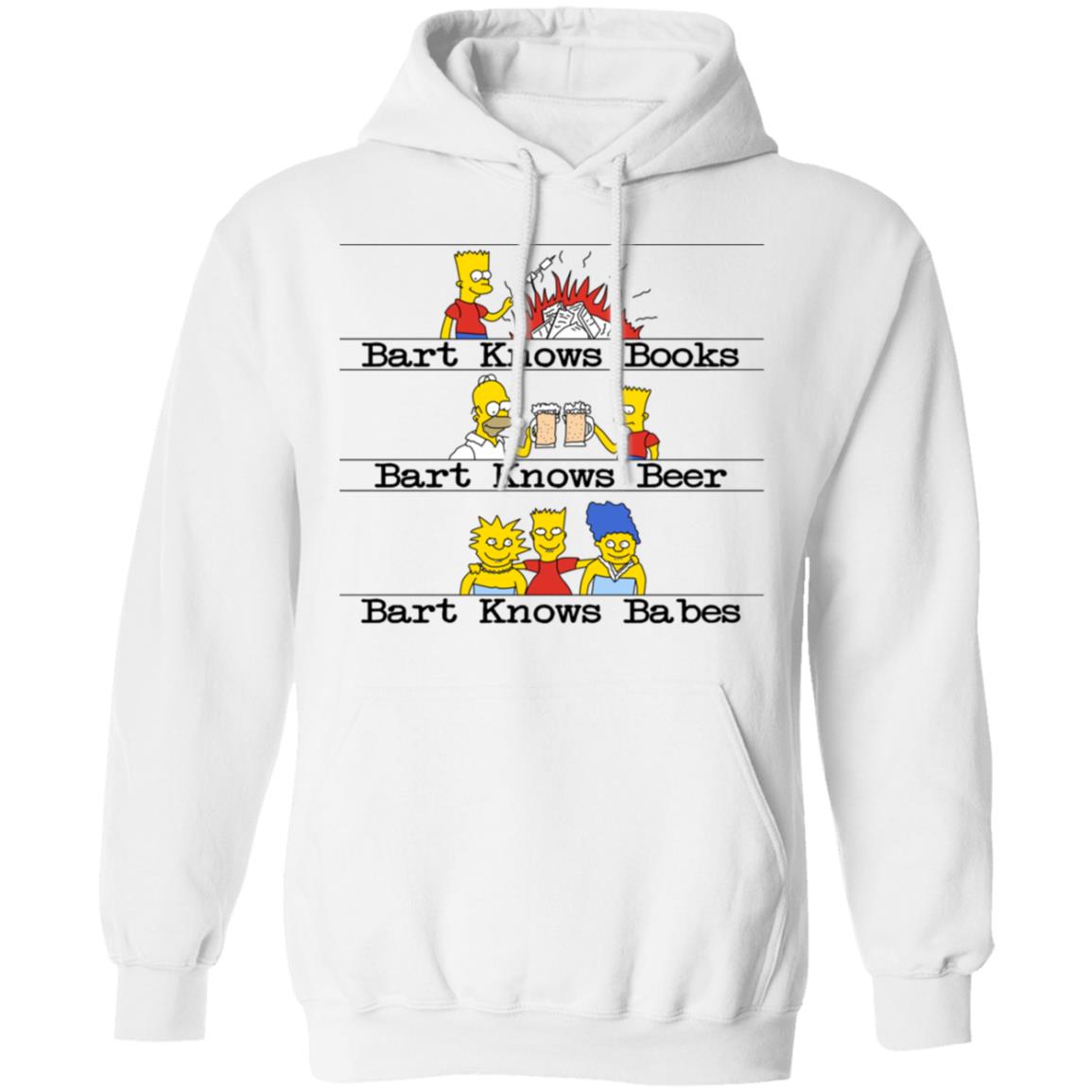 Bart Knows Books Bart Knows Beer Bart Knows Babes The Simpsons Shirt, Hoodie, Tank