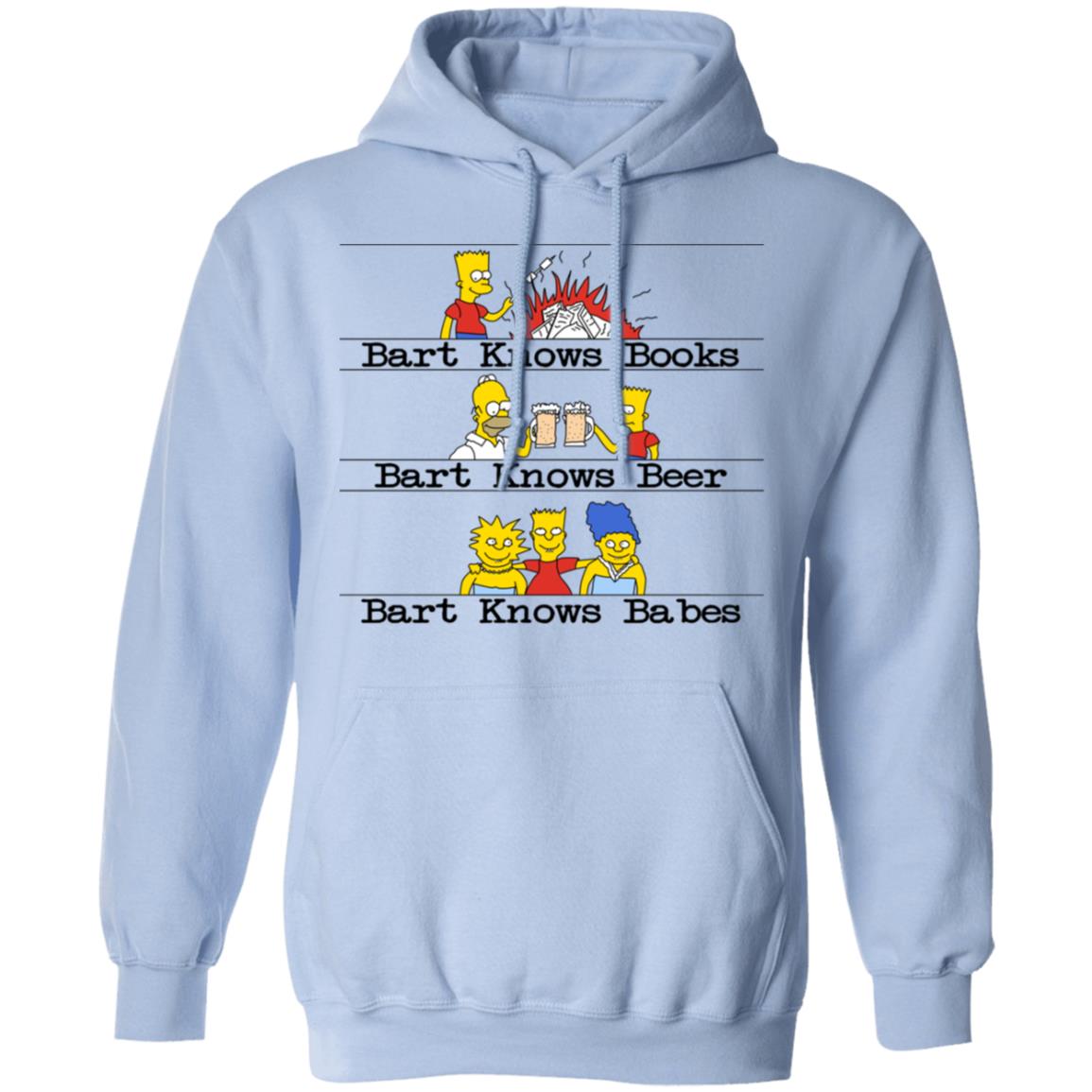 Bart Knows Books Bart Knows Beer Bart Knows Babes The Simpsons Shirt, Hoodie, Tank