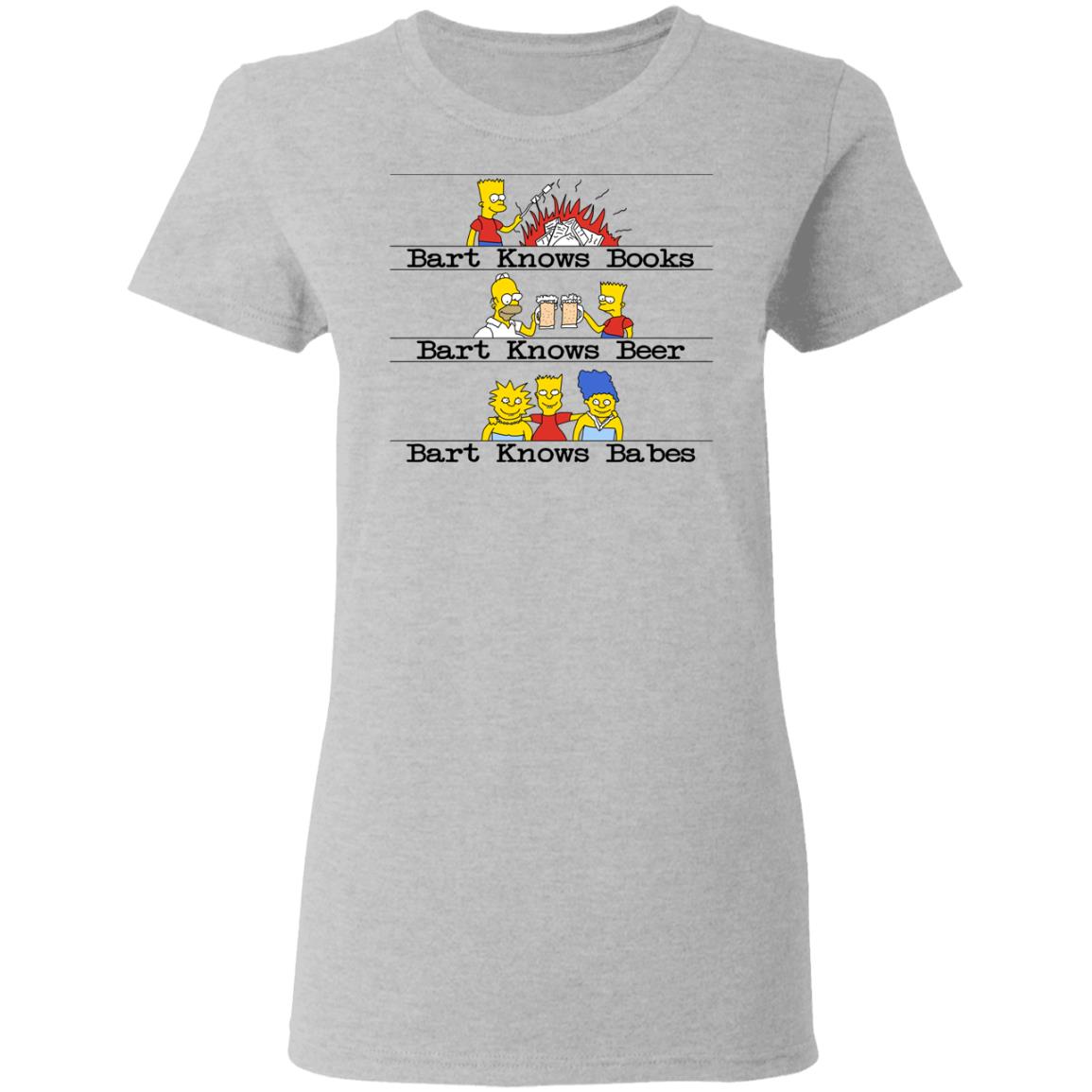 Bart Knows Books Bart Knows Beer Bart Knows Babes The Simpsons Shirt, Hoodie, Tank