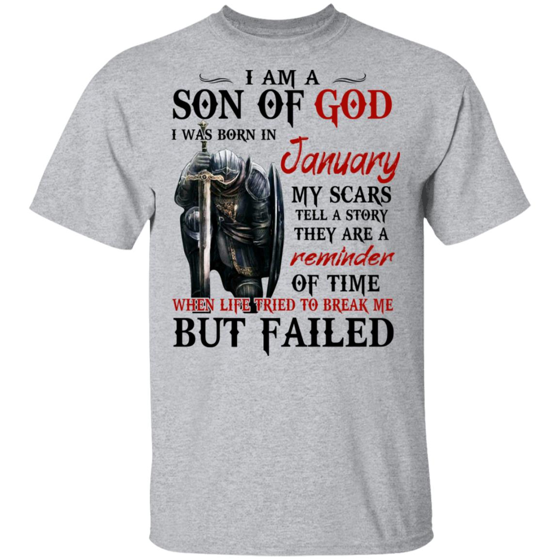I Am A Son Of God And Was Born In January Shirt, Hoodie, Tank