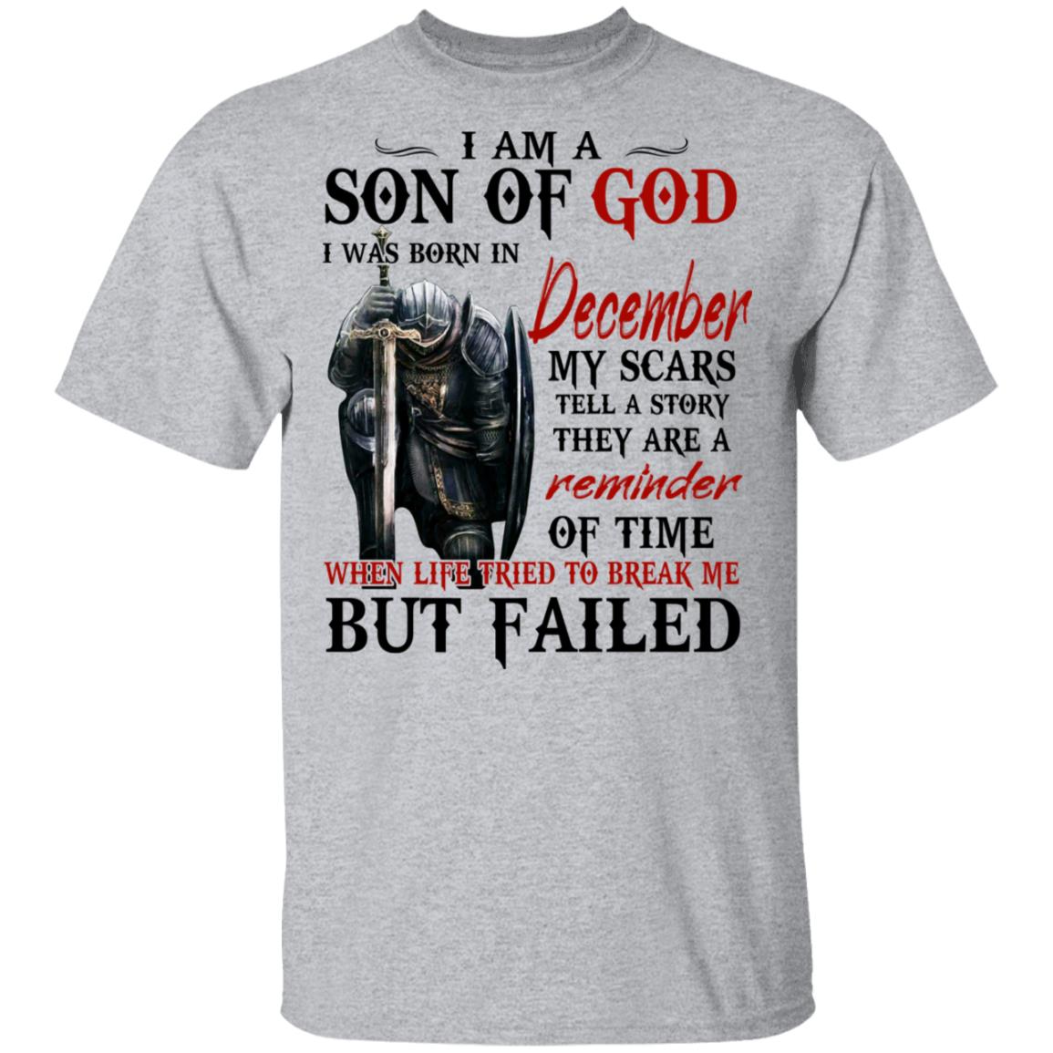 I Am A Son Of God And Was Born In December Shirt, Hoodie, Tank