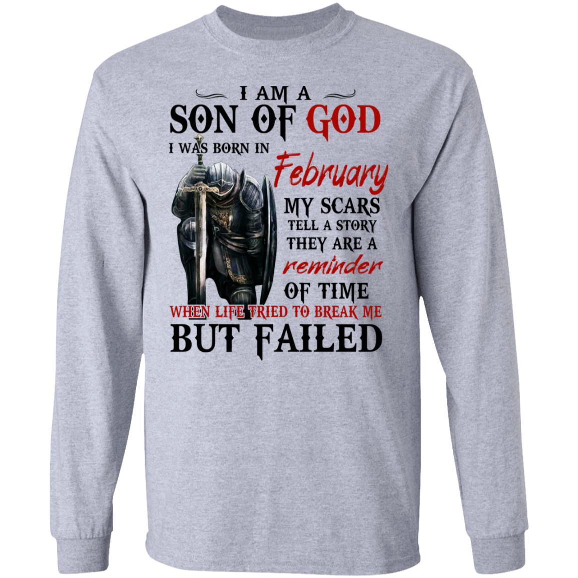 I Am A Son Of God And Was Born In February Shirt, Hoodie, Tank