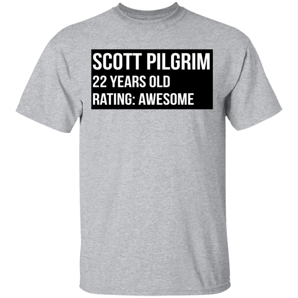 Scott Pilgrim 22 Years Old Rating Awesome Shirt, Hoodie, Tank