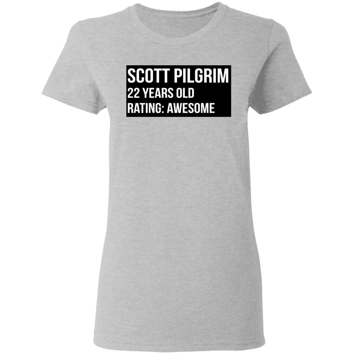 Scott Pilgrim 22 Years Old Rating Awesome Shirt, Hoodie, Tank