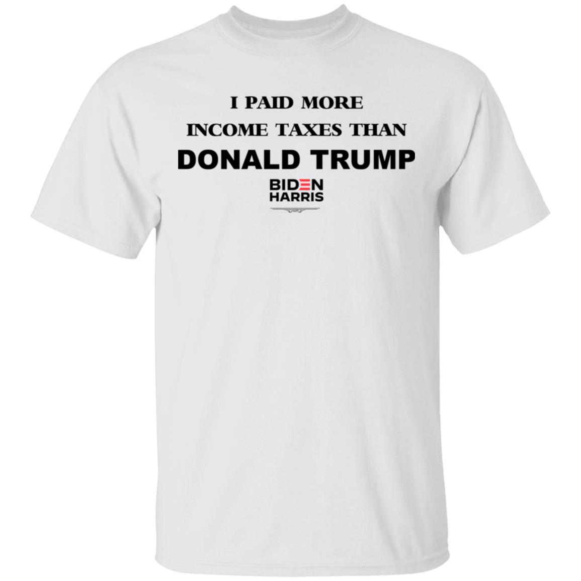 I Paid More Income Taxes Than Donald Trump Biden Harris 2020 Shirt, Hoodie, Tank