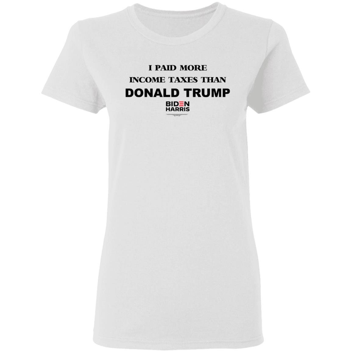 I Paid More Income Taxes Than Donald Trump Biden Harris 2020 Shirt, Hoodie, Tank