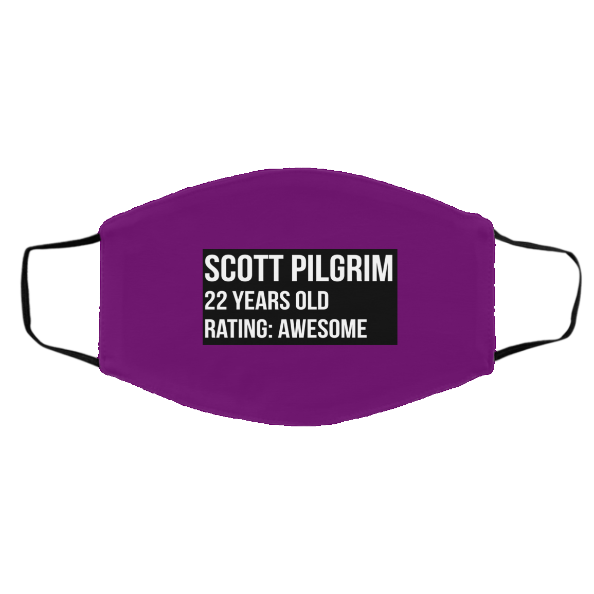 Scott Pilgrim 22 Years Old Rating Awesome Face Mask