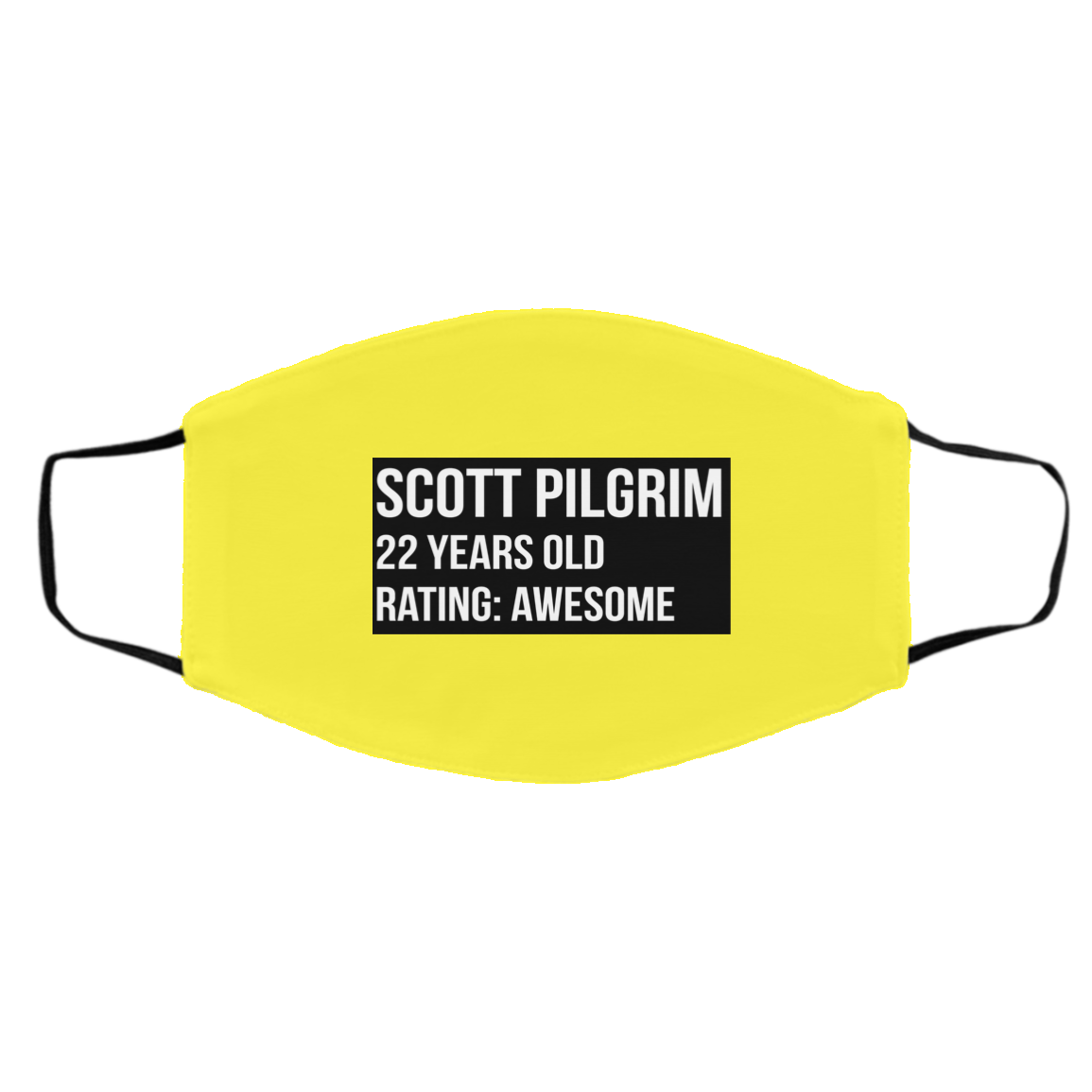 Scott Pilgrim 22 Years Old Rating Awesome Face Mask