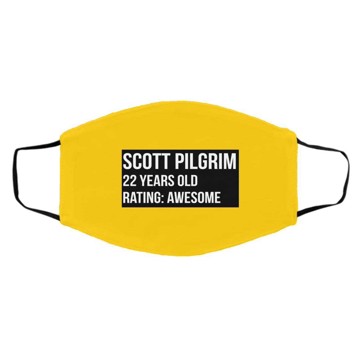 Scott Pilgrim 22 Years Old Rating Awesome Face Mask