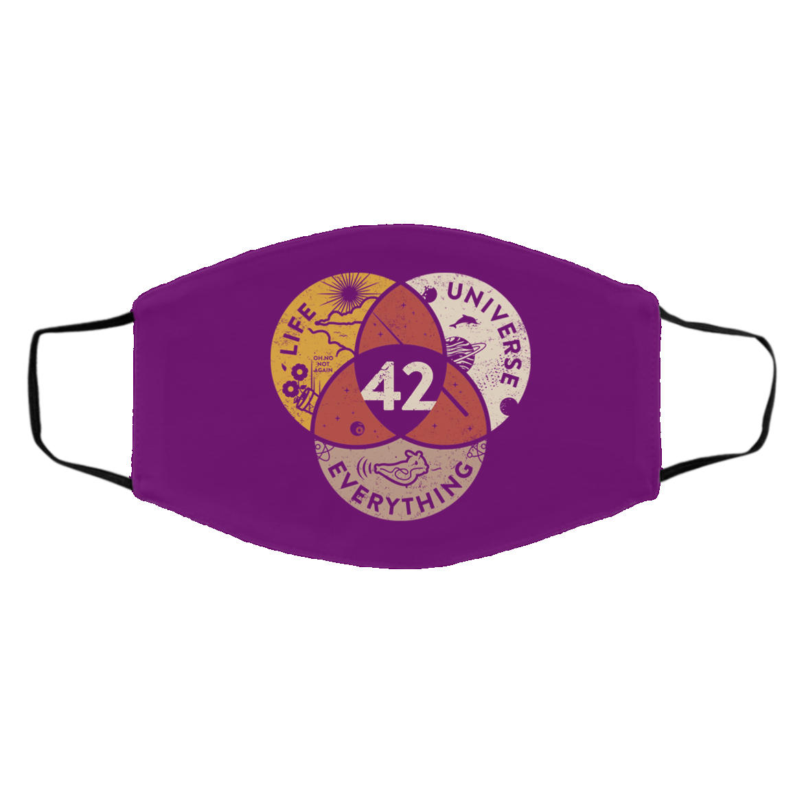 Science 42 Angel Number Life Universe Everything Number 42 Face Mask