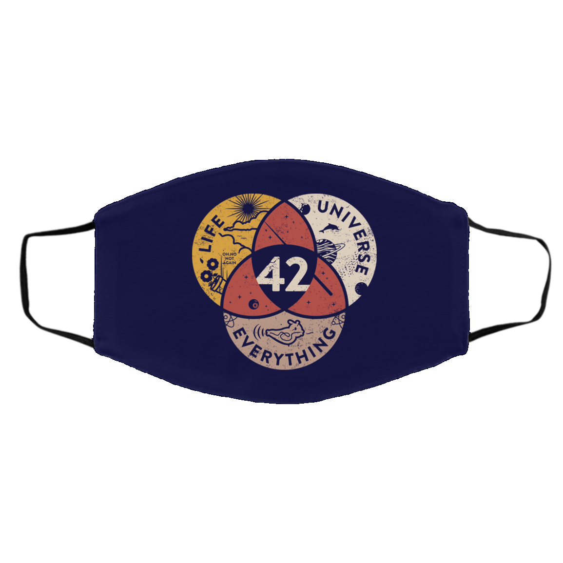 Science 42 Angel Number Life Universe Everything Number 42 Face Mask