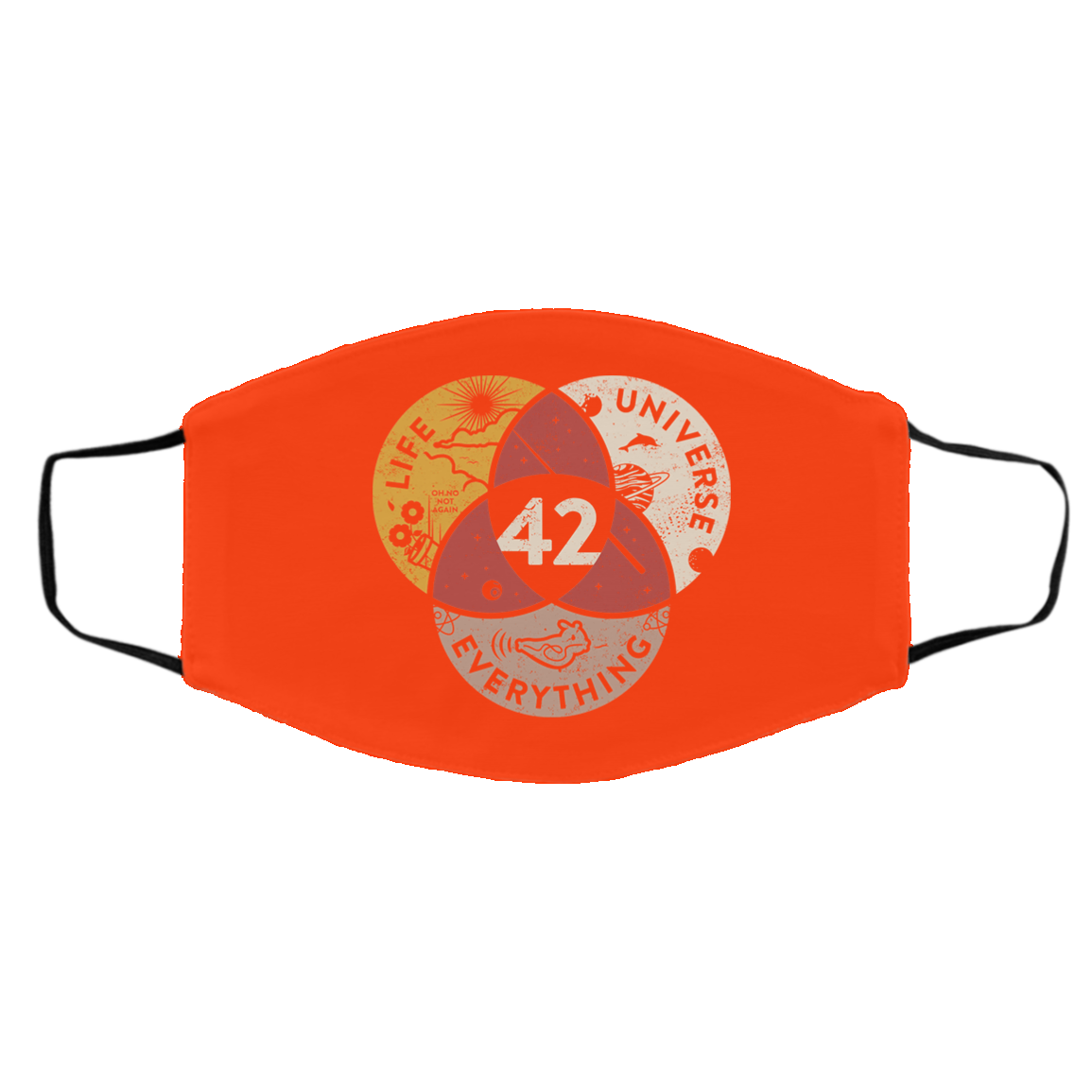 Science 42 Angel Number Life Universe Everything Number 42 Face Mask