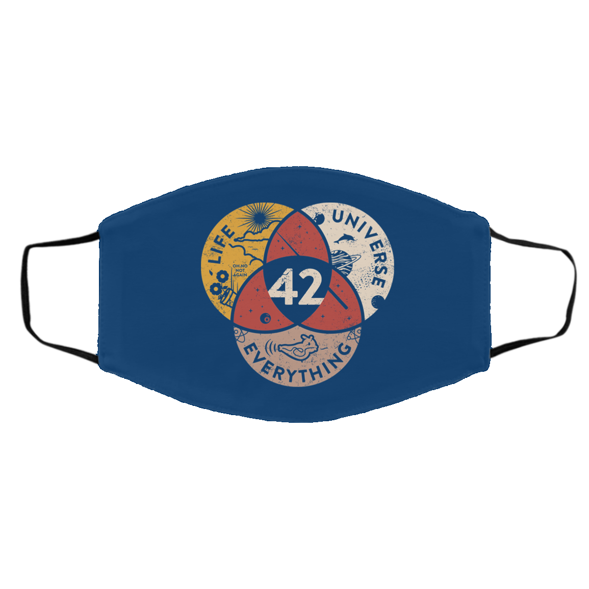 Science 42 Angel Number Life Universe Everything Number 42 Face Mask