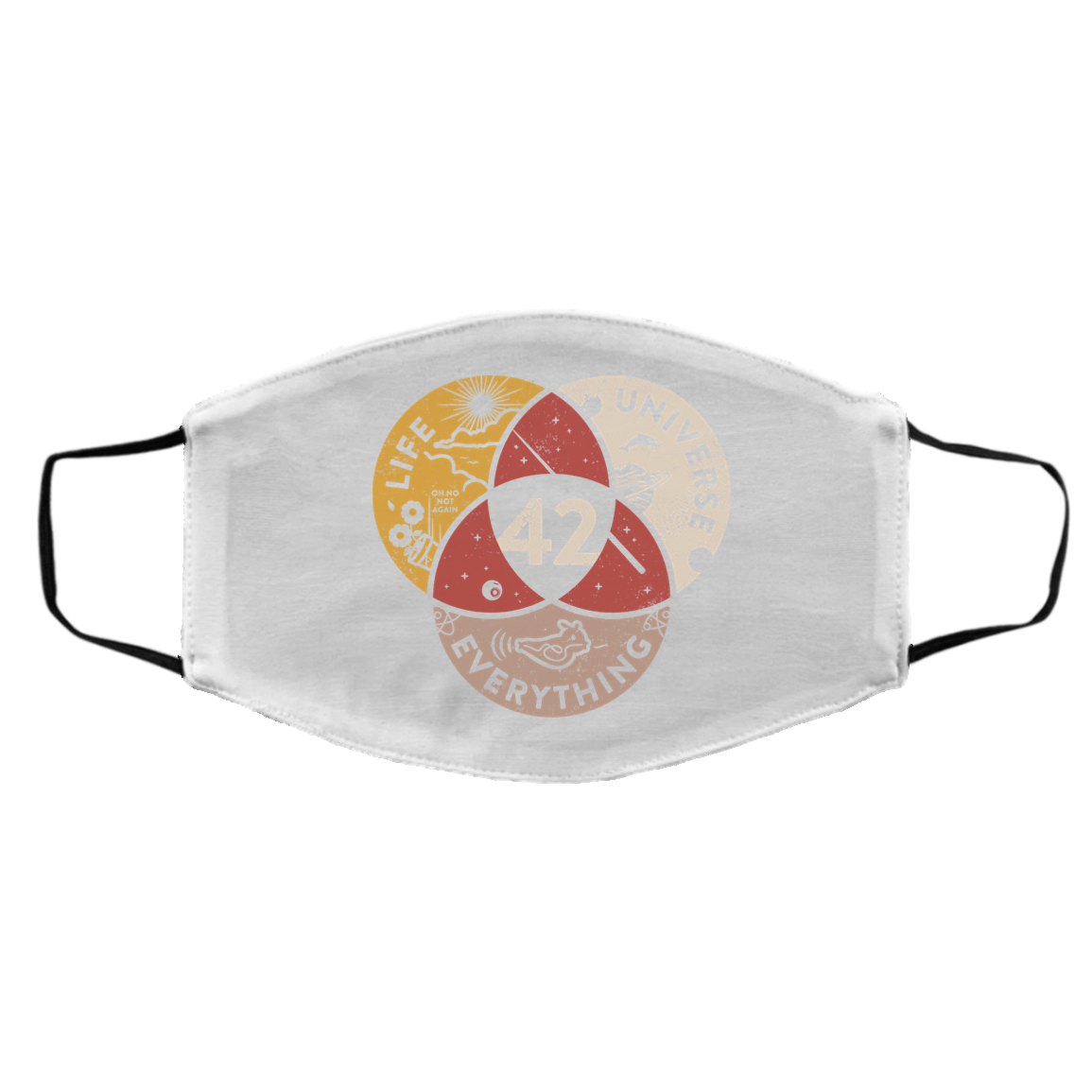 Science 42 Angel Number Life Universe Everything Number 42 Face Mask