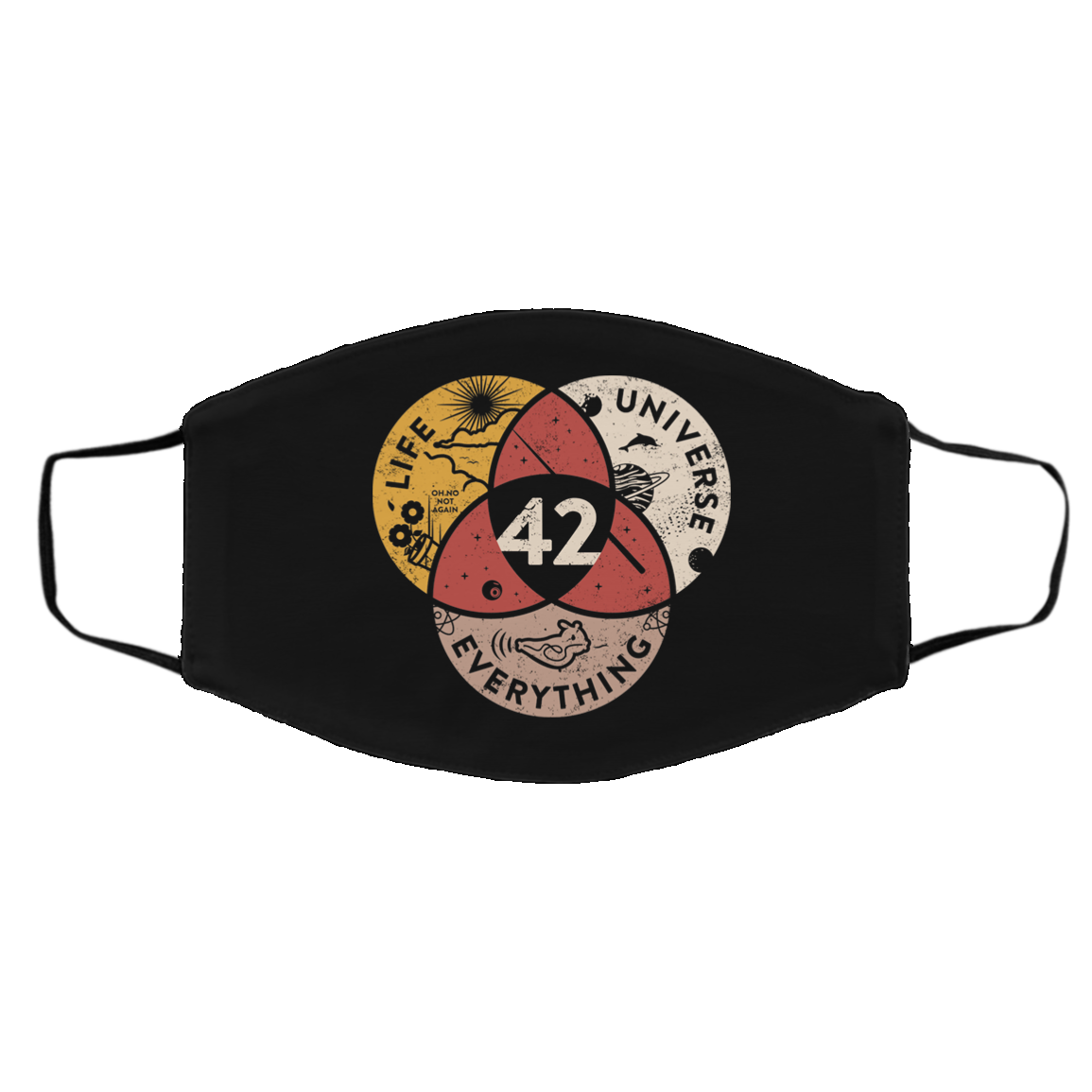 Science 42 Angel Number Life Universe Everything Number 42 Face Mask