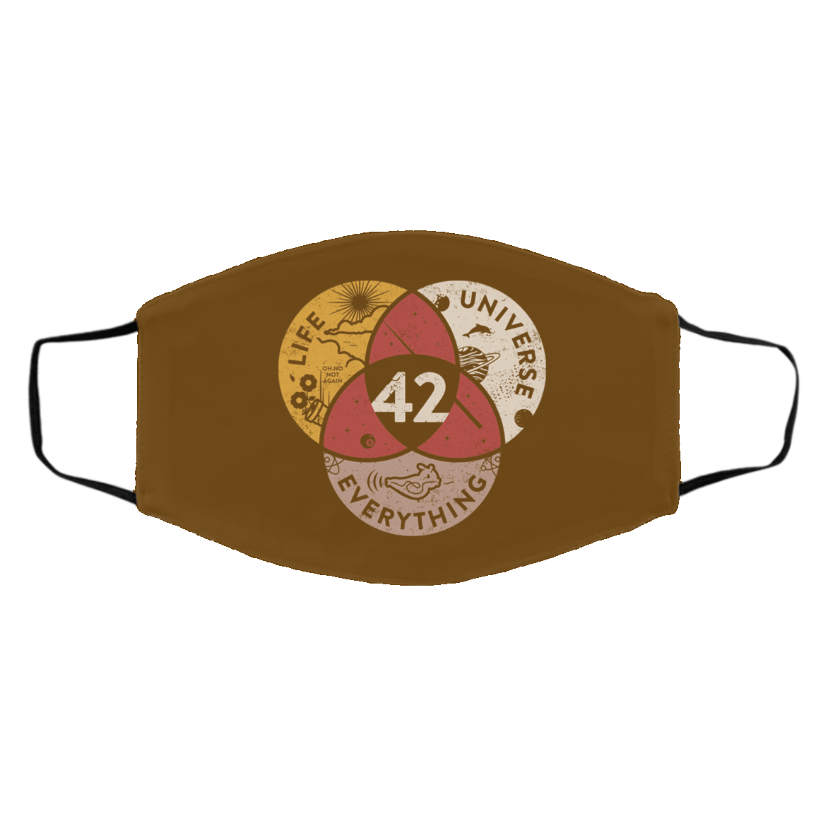Science 42 Angel Number Life Universe Everything Number 42 Face Mask