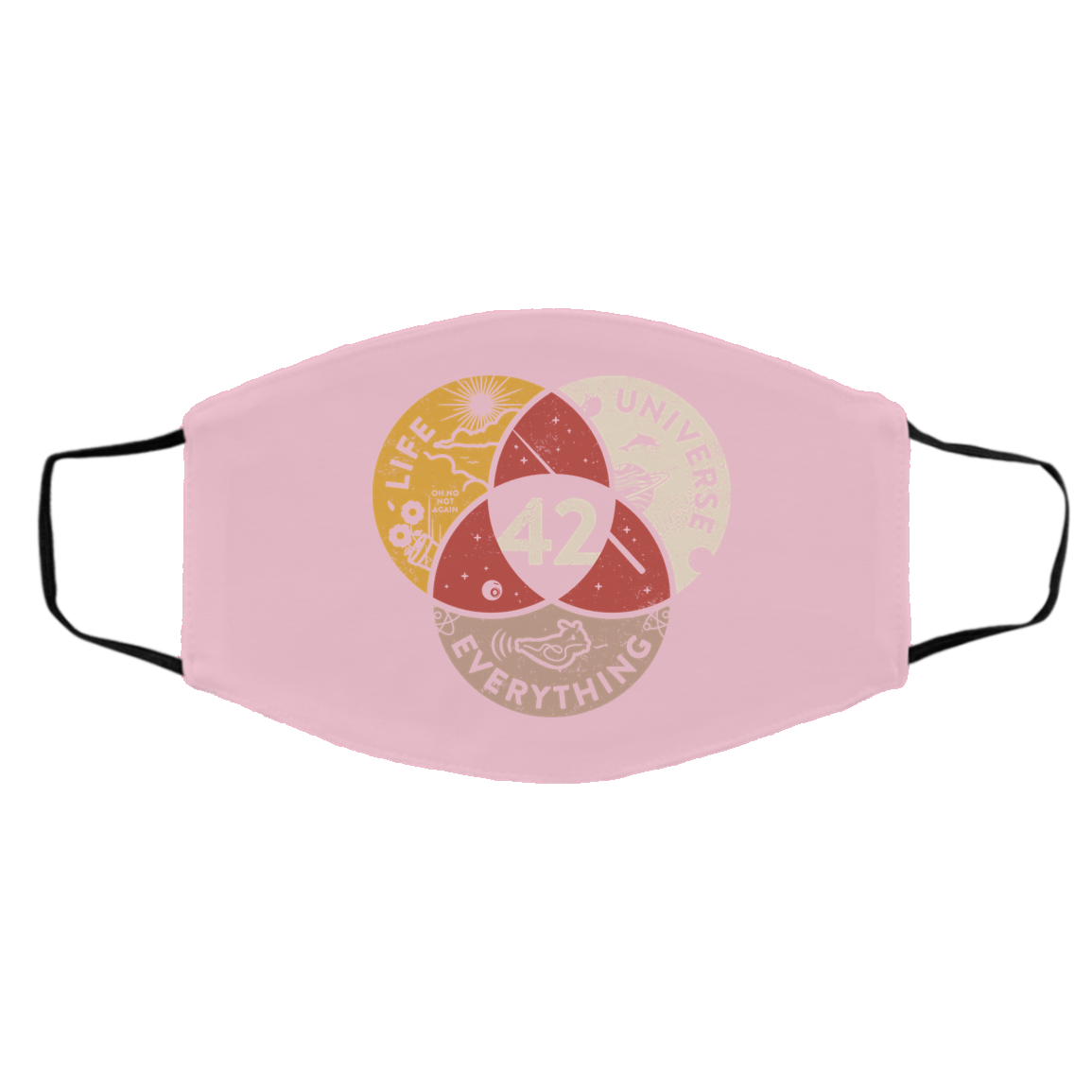 Science 42 Angel Number Life Universe Everything Number 42 Face Mask