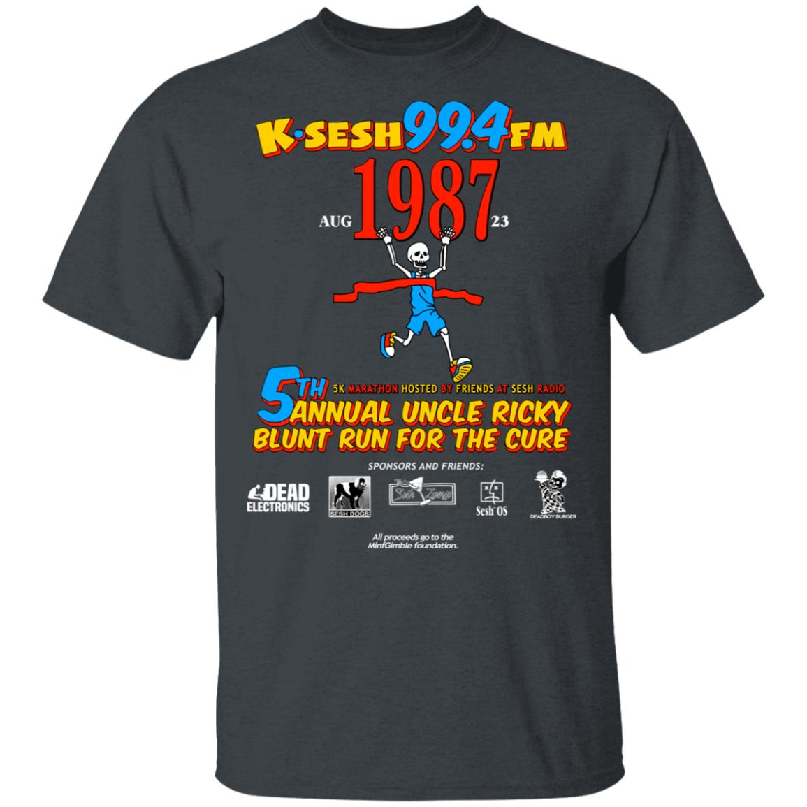 K·SESH 99.4FM 1987 5th Annual Uncle Ricky Lunt Run For The Cure Shirt, Hoodie, Tank