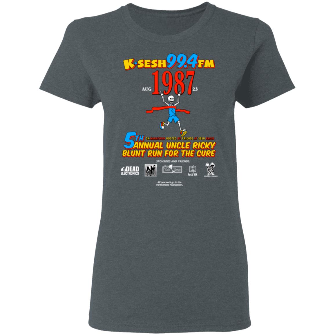 K·SESH 99.4FM 1987 5th Annual Uncle Ricky Lunt Run For The Cure Shirt, Hoodie, Tank
