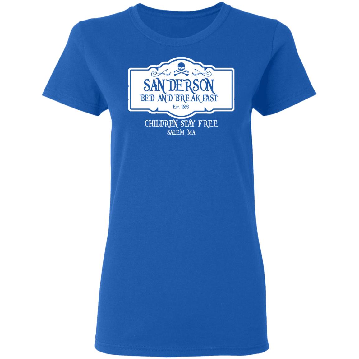 Sanderson Bed And Breakfast Est 1963 Children Stay Free Shirt, Hoodie, Tank