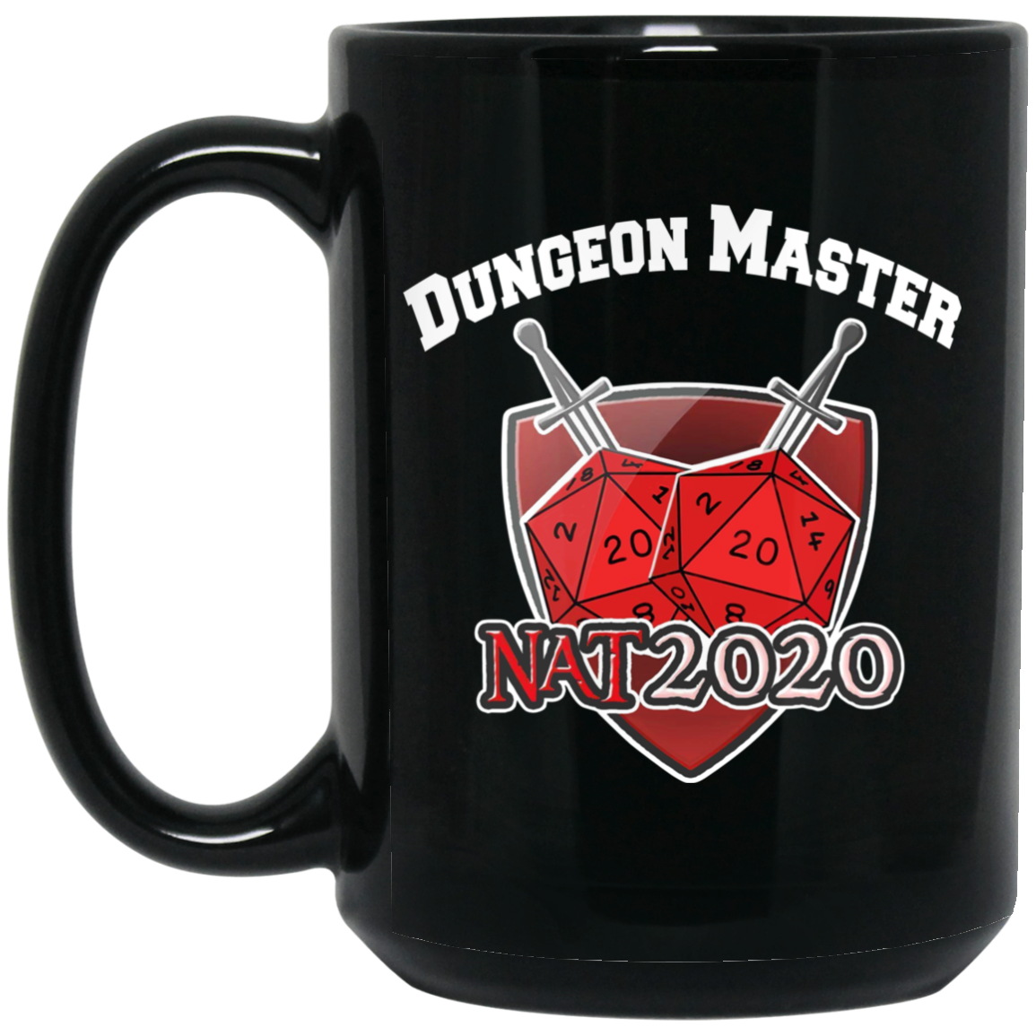 Dungeon Master Nat 20 DnD D20 Dungeons Dragons Mug
