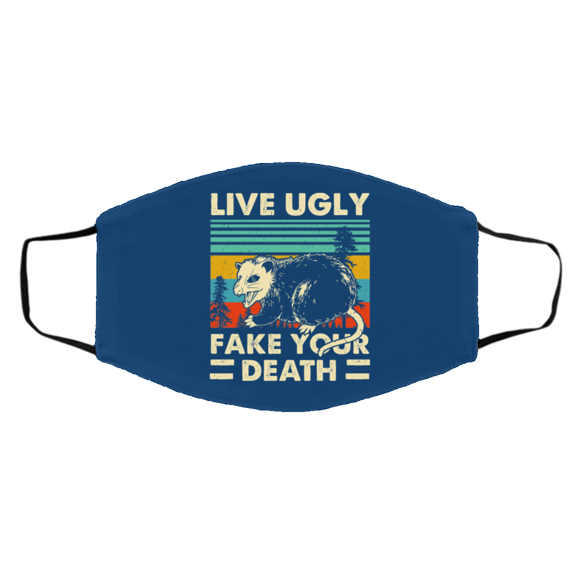 Opossum Live Ugly Fake Your Death Face Mask
