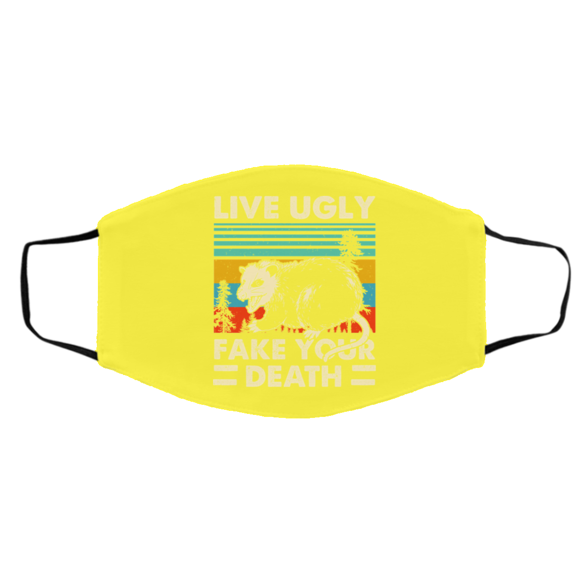 Opossum Live Ugly Fake Your Death Face Mask