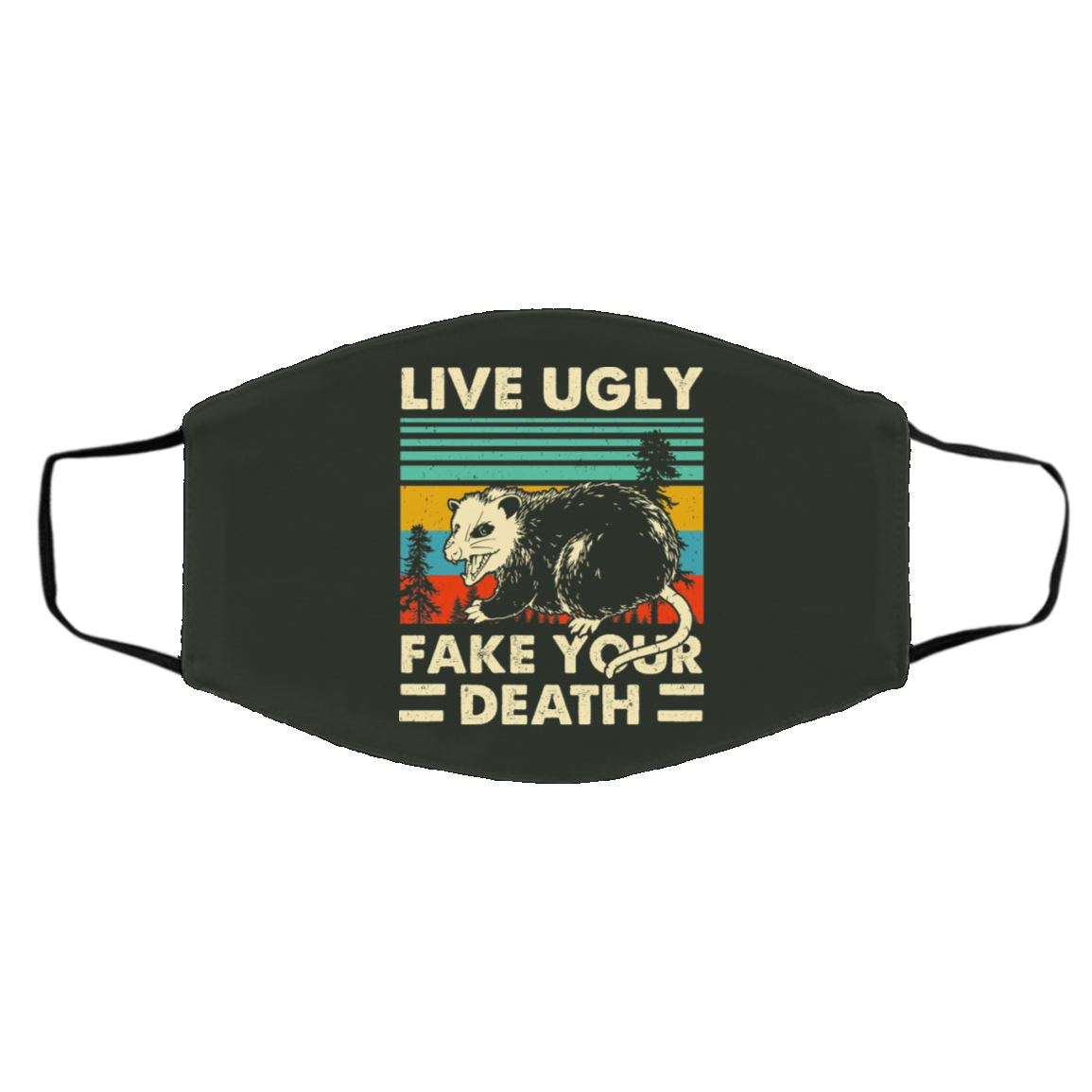 Opossum Live Ugly Fake Your Death Face Mask