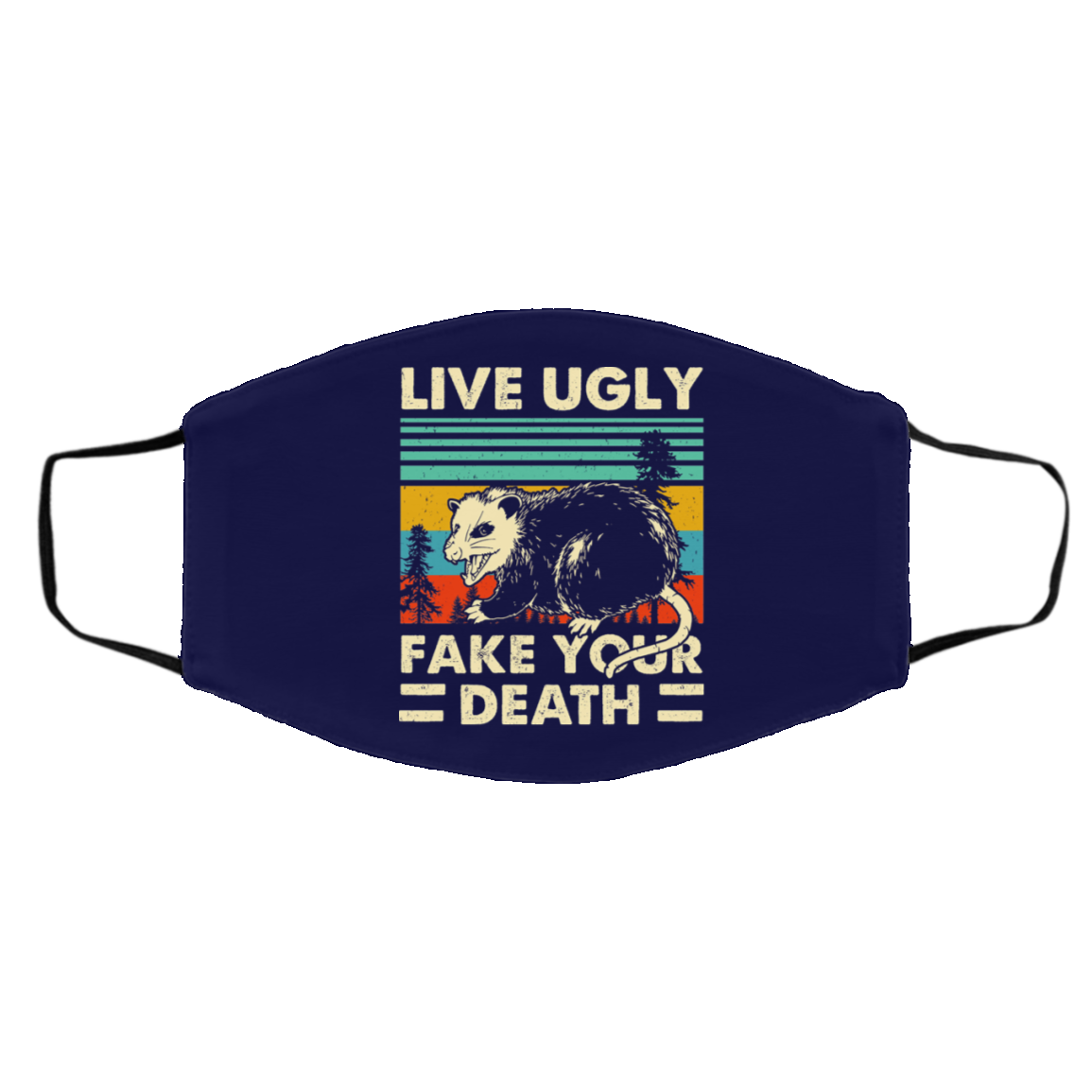 Opossum Live Ugly Fake Your Death Face Mask