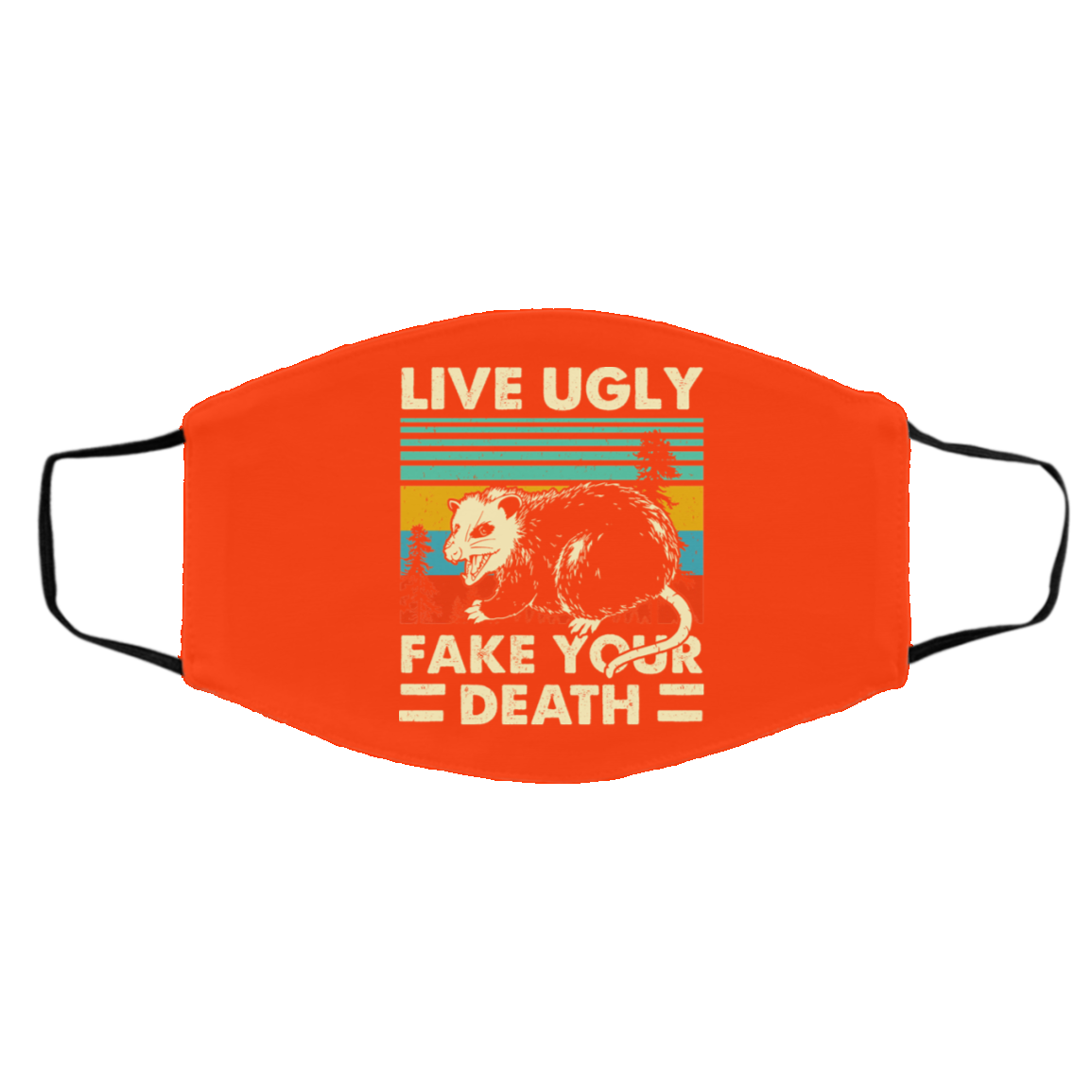 Opossum Live Ugly Fake Your Death Face Mask