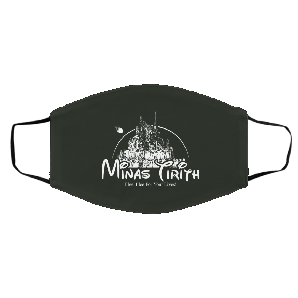 Minas Tirith Flee Flee For Your Lives Face Mask