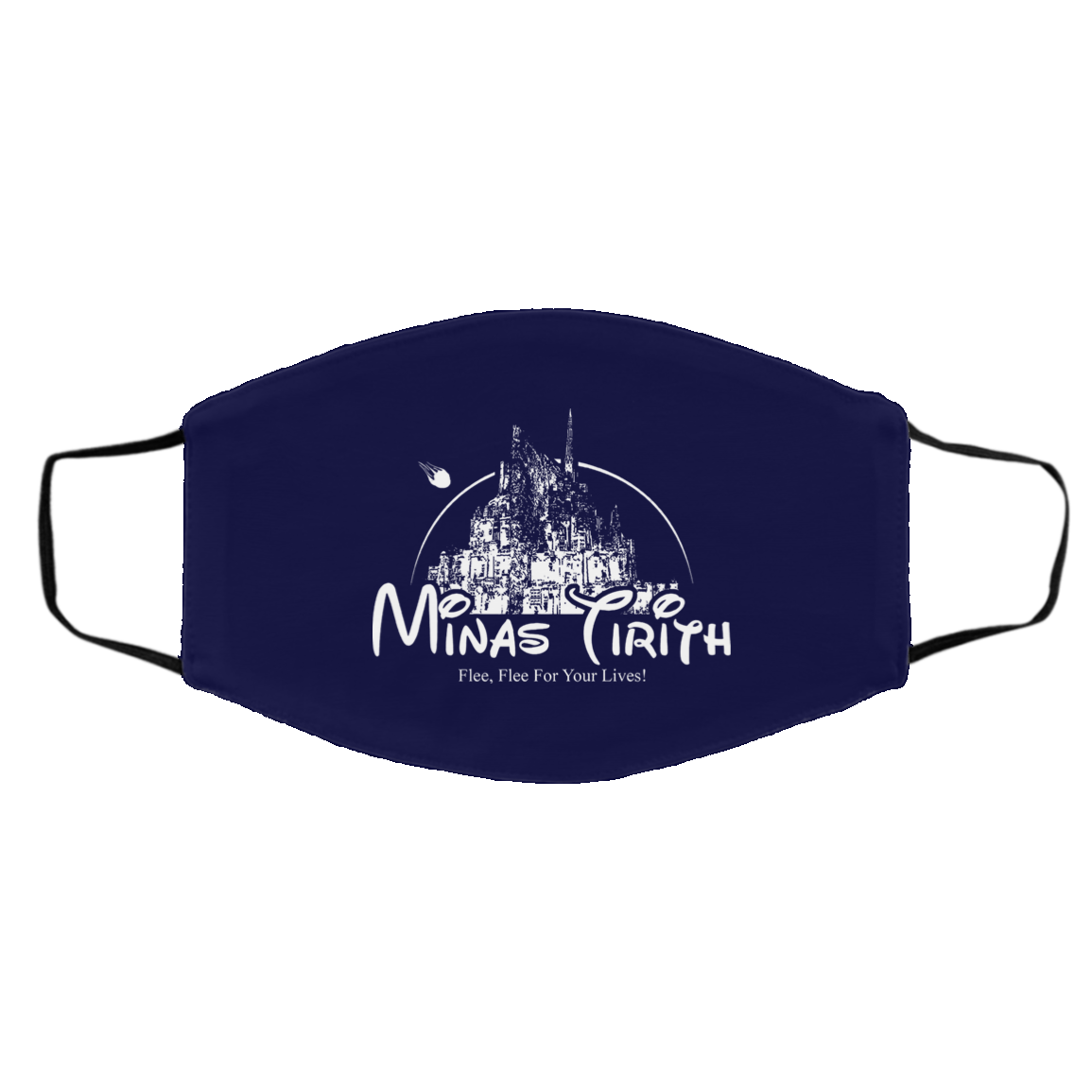 Minas Tirith Flee Flee For Your Lives Face Mask