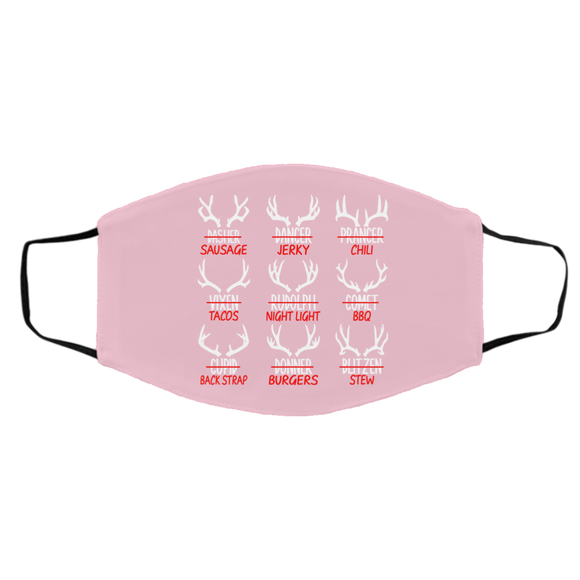 Sleigh My Name Christmas Sweater Sausage Jerky Chili Face Mask