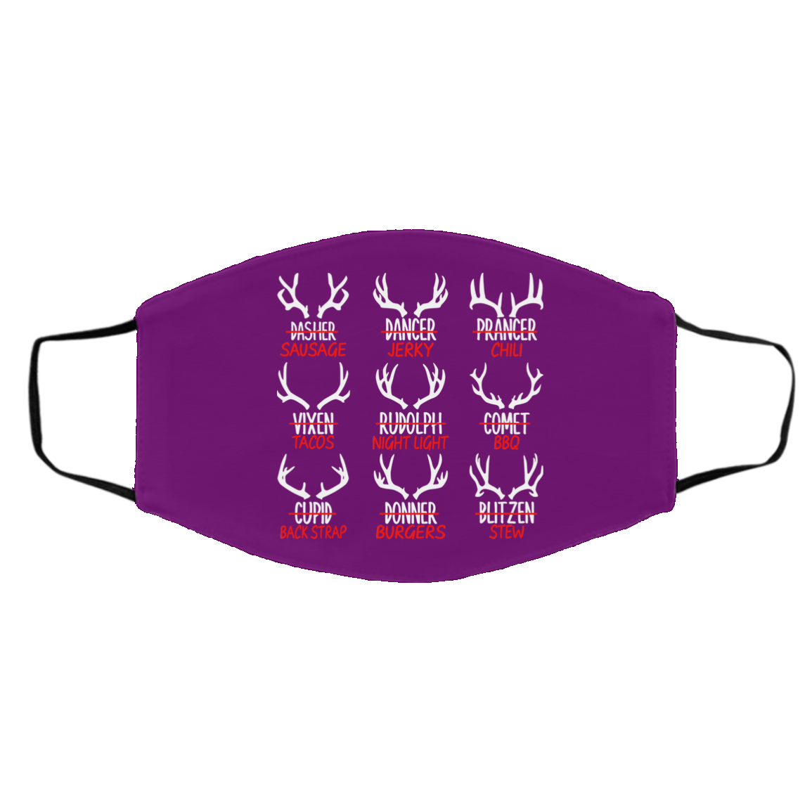 Sleigh My Name Christmas Sweater Sausage Jerky Chili Face Mask