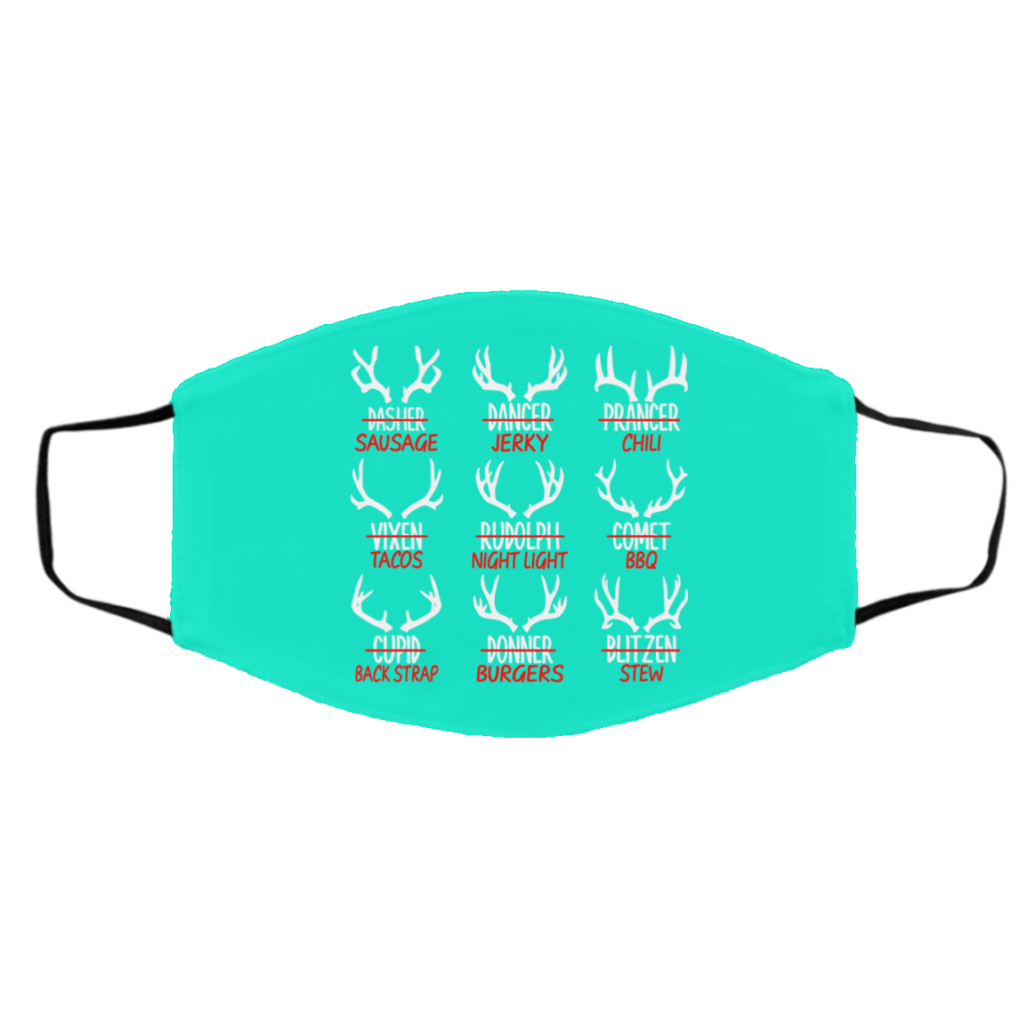 Sleigh My Name Christmas Sweater Sausage Jerky Chili Face Mask