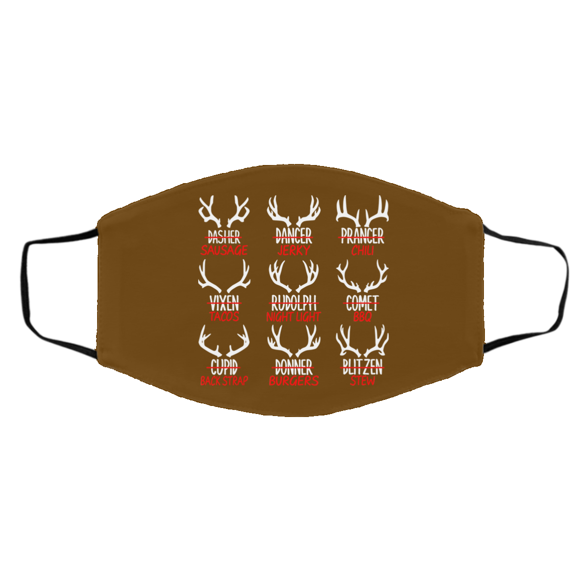 Sleigh My Name Christmas Sweater Sausage Jerky Chili Face Mask