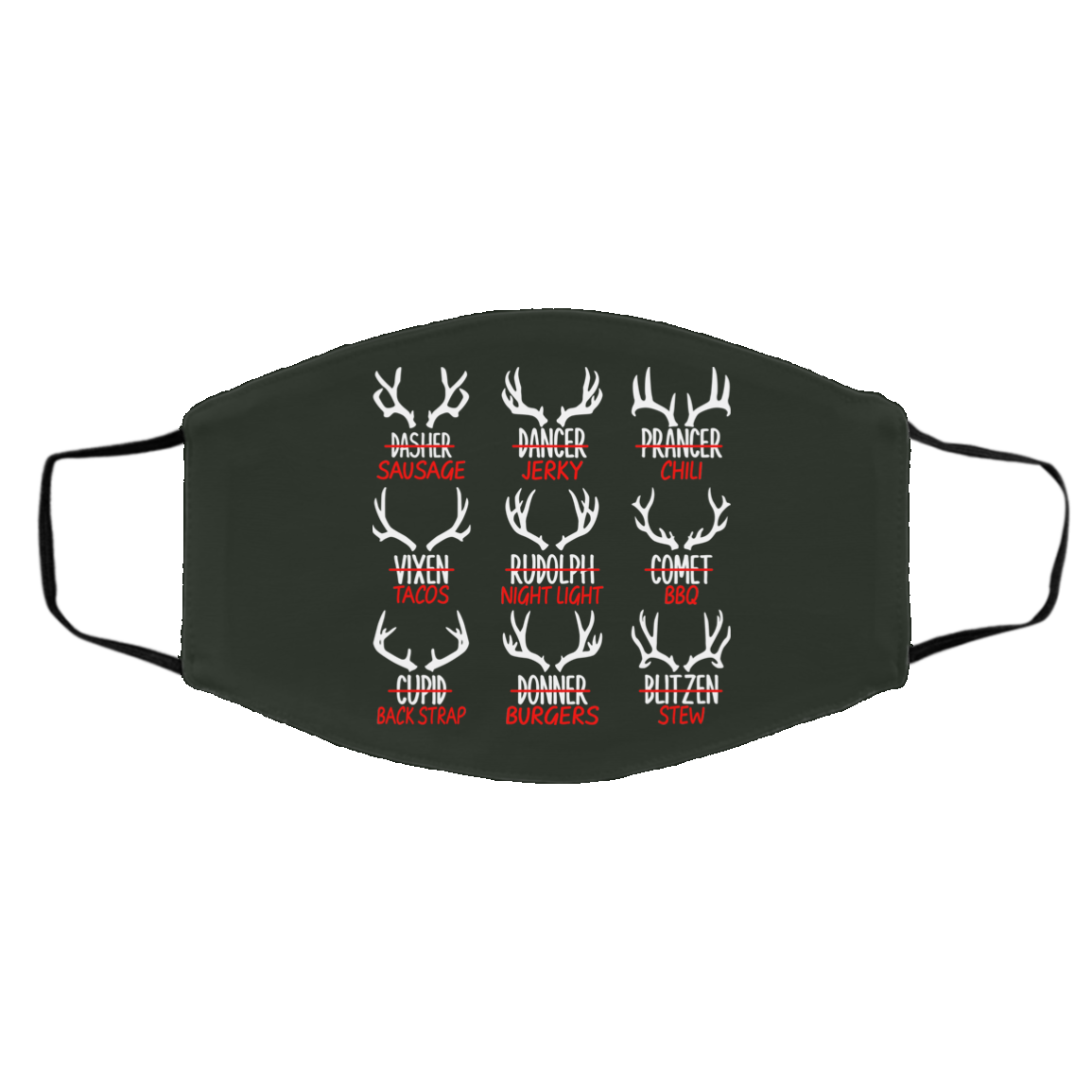 Sleigh My Name Christmas Sweater Sausage Jerky Chili Face Mask