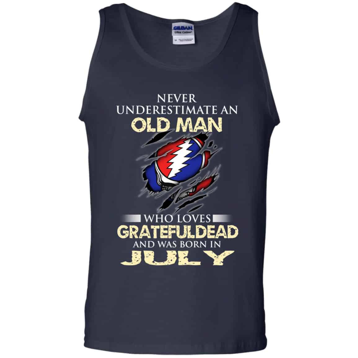 An Old Man Who Loves Grateful Dead And Was Born In July Shirt, Hoodie, Tank