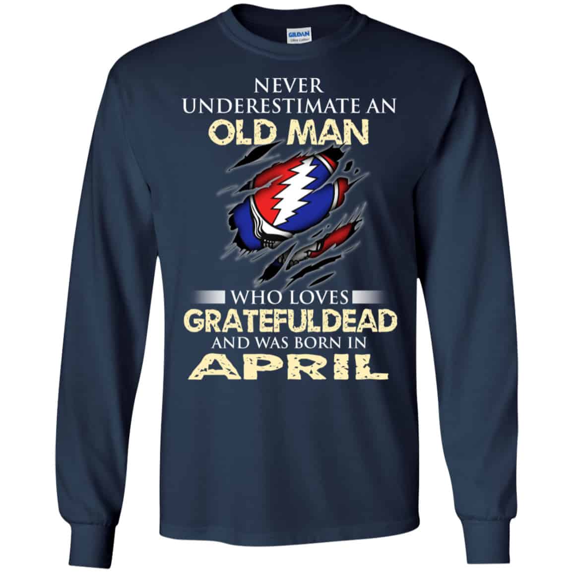 An Old Man Who Loves Grateful Dead And Was Born In April Shirt, Hoodie, Tank