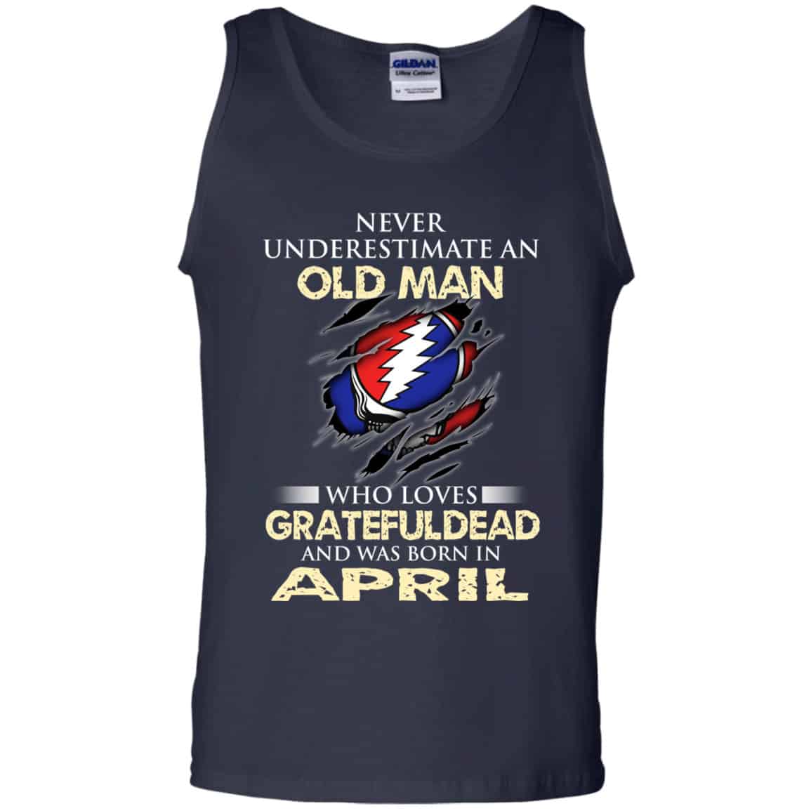 An Old Man Who Loves Grateful Dead And Was Born In April Shirt, Hoodie, Tank
