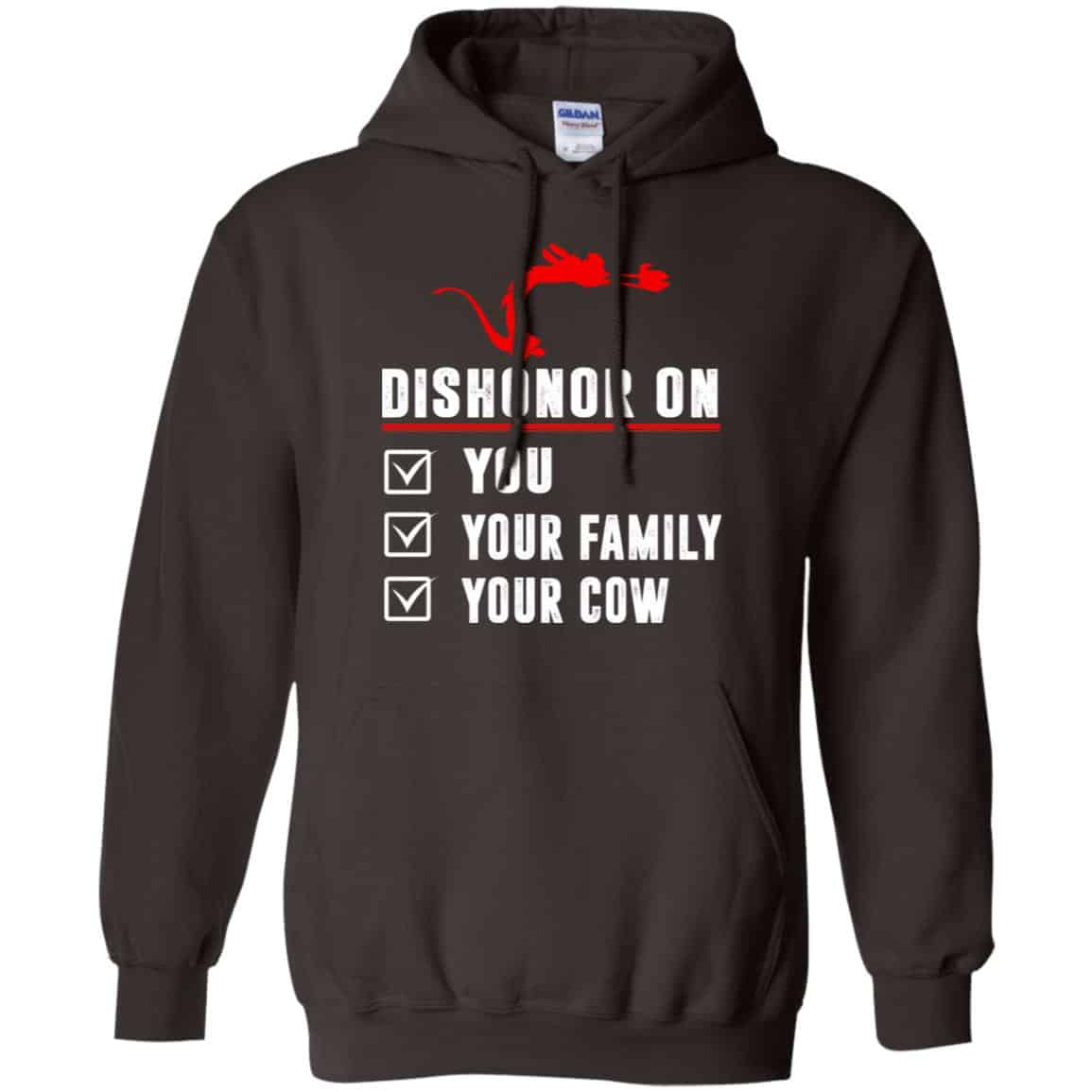 Dishonor On Your Family You Your Cow Mulan Mushu Shirt, Hoodie, Tank