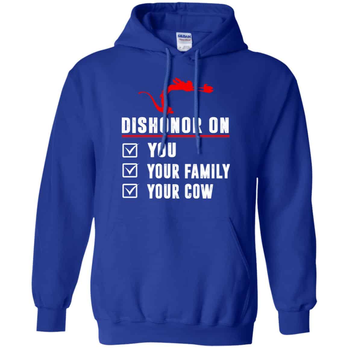 Dishonor On Your Family You Your Cow Mulan Mushu Shirt, Hoodie, Tank