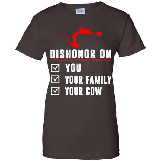 Dishonor On Your Family You Your Cow Mulan Mushu Shirt, Hoodie, Tank
