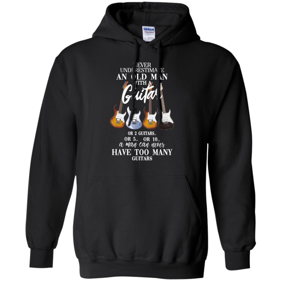 Never Underestimate An Old Man With Many Guitars T-Shirts, Hoodie, Tank